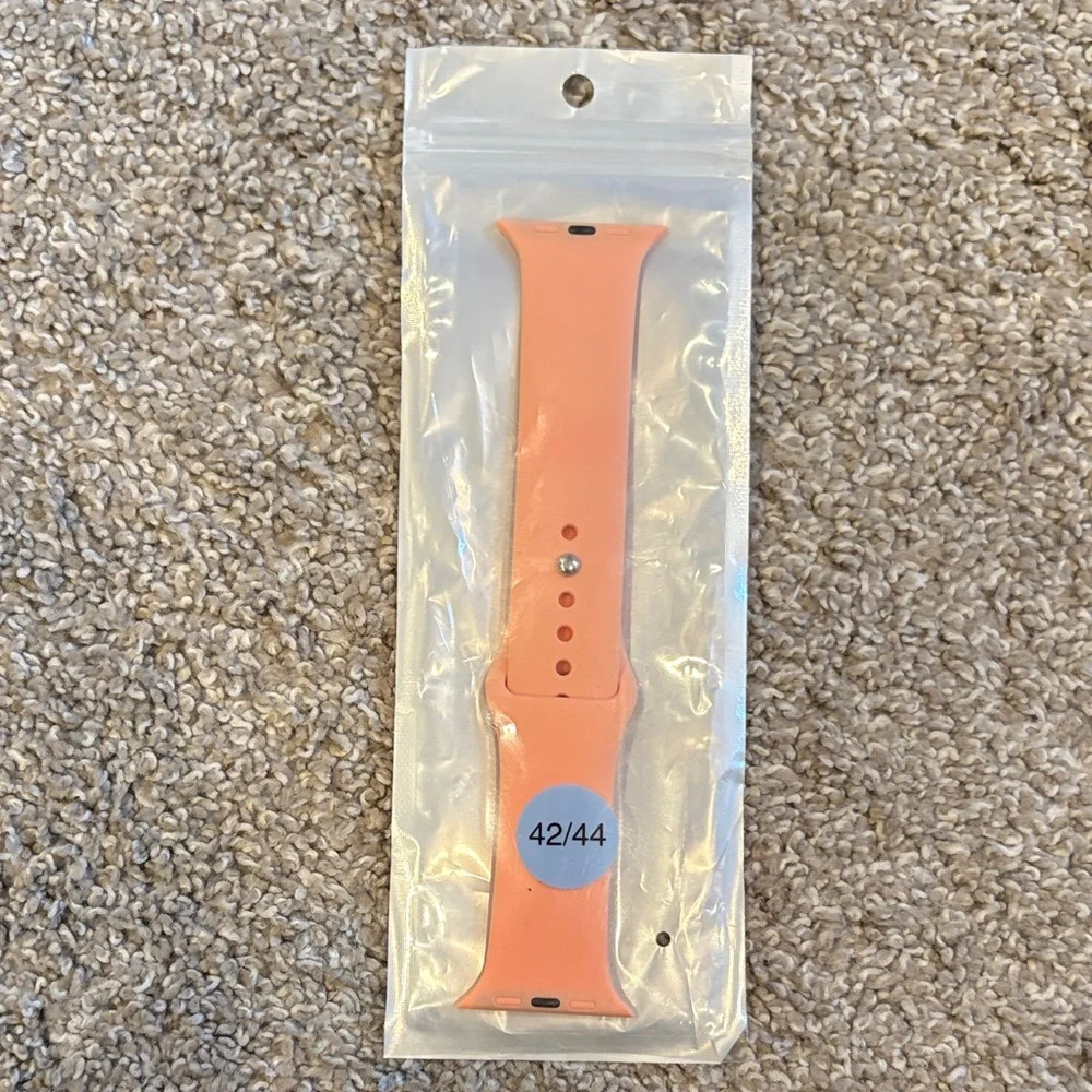 Silicone Replacement Wristband for 42/44mm Smartwatches - Peach
